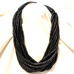 Gerda Lynggaard Style Monies Danish Design Horn 10 Strand Necklace Coconut